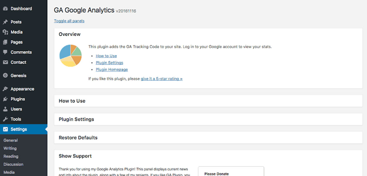 آشنایی با پلاگین GA Google Analytics