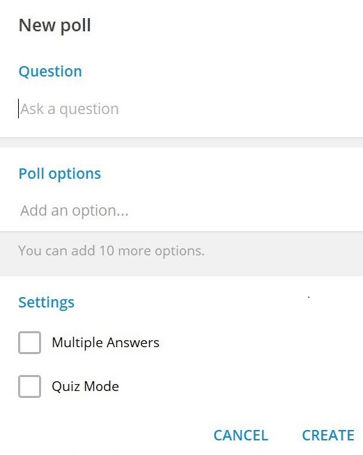 ایجاد نظرسنجی (Poll) در تلگرام