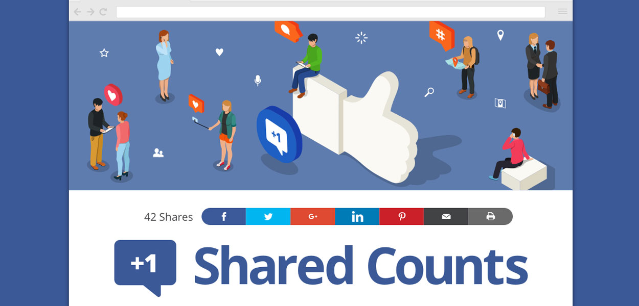 افزونه Shared counts