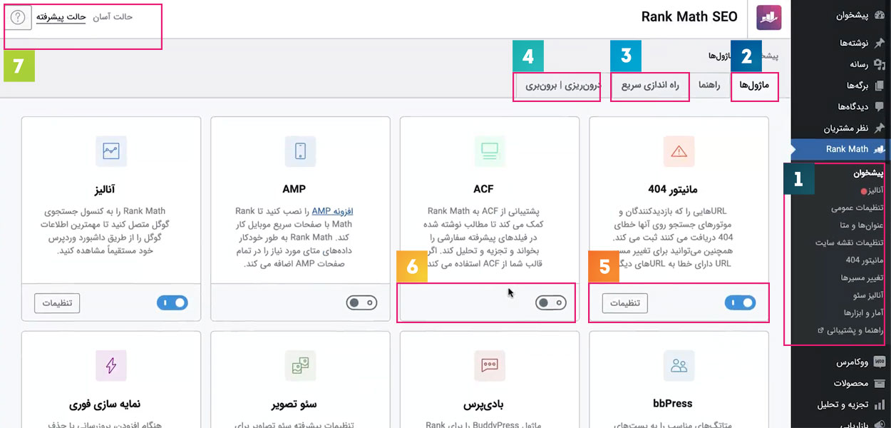 آشنایی با بخش های مختلف پلاگین Rank Math